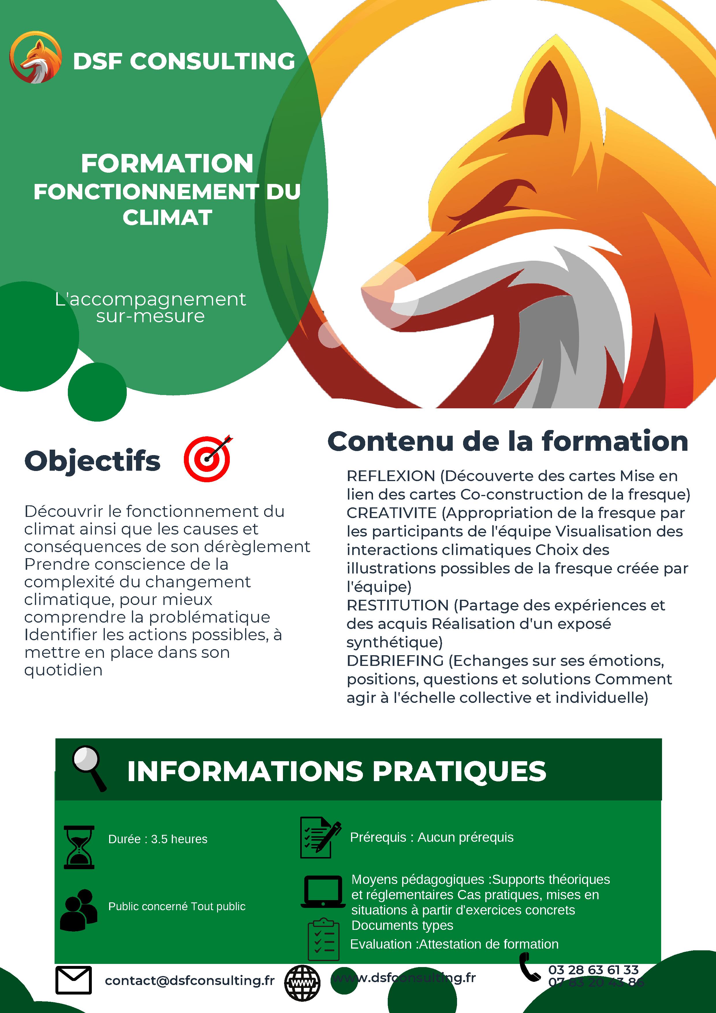Formation sur le fonctionnement du climat