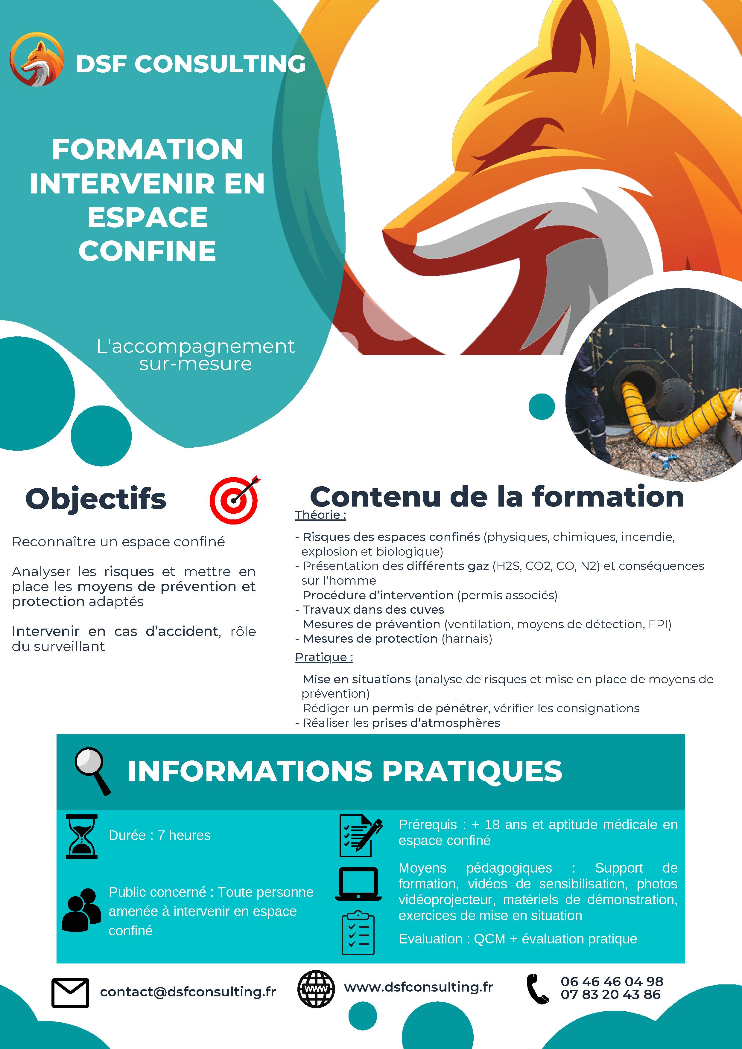 Formation d'intervention en espace confiné