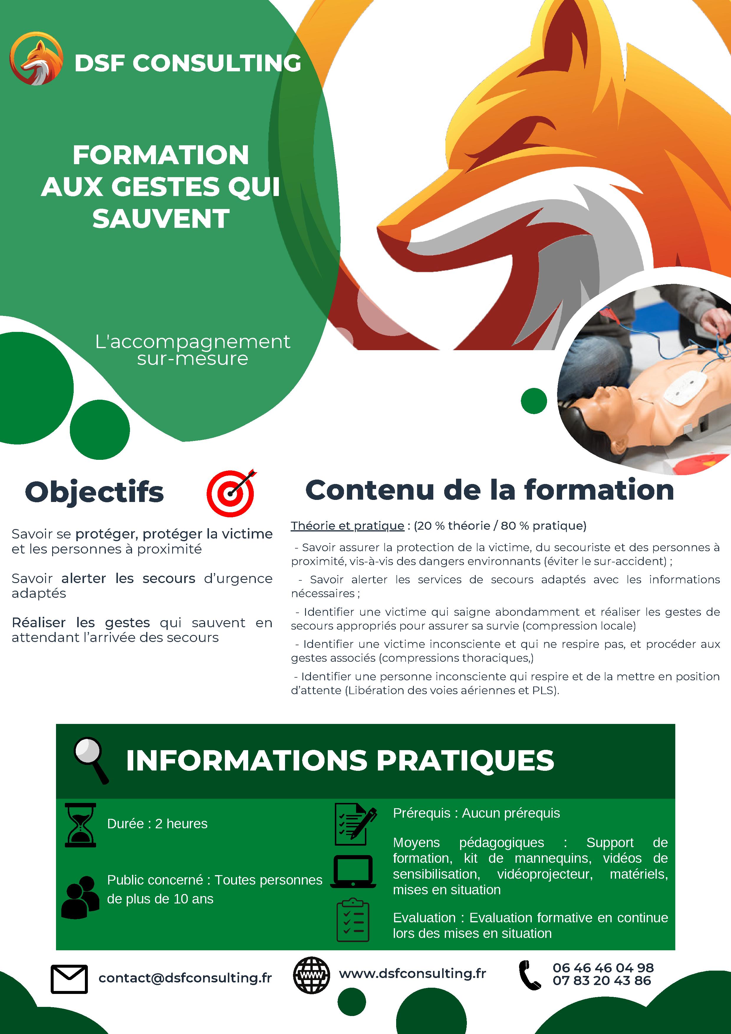 Formation aux gestes qui sauvent
